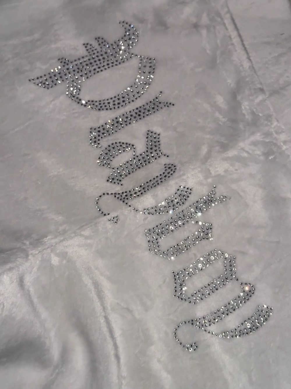 Playboy Rhinestone Logo Velvet Jogger Flared Leg Lounge Pants L